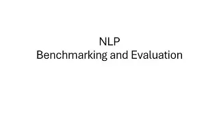 NLP  benchmarking dan evaluasi