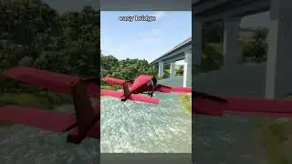 ✈️Plane vs Bridge🌉 BeamNG #shorts