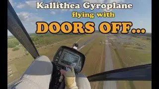 Kallithea gyroplane at Bensen Days - flying with the doors off...