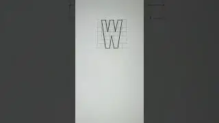 Double stroke vertical capital letters W 