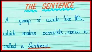 What is sentence | Definition of sentence in english | Types of sentences | Define sentence