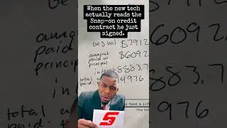 When The Young Guy Actually Reads The Snap-on Credit Contract He Just Signed #mrsubaru1387