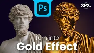 How to convert any Image into Gold Effect in Adobe Photoshop  2021- Tutorial in English by the2px