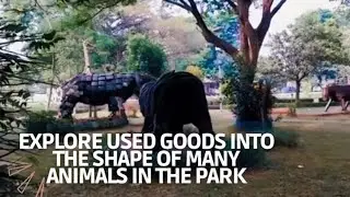 Explore Used Goods into the Shape of Many Mnimals in the Park