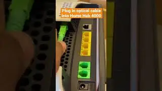 How to connect Bell Home Hub 4000 fiber optic cable