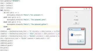 #5 | Creating CheckBox in Python Tkinter | Tkinter Tutorial in Tamil