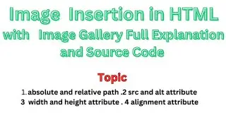 How to Insert Image in Html File  || Html Image insertion  with Source Code 