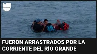 Rescatan 5 migrantes arrastrados por el río Grande tratando de cruzar a Texas