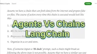 Agents vs Chains in LangChain