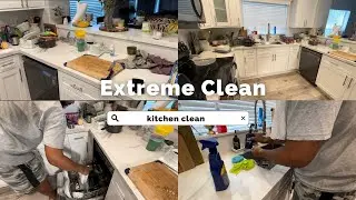 ✨EXTREME CLEAN✨…come clean with ME…HUSBAND cleans KITCHEN while WIFE is sick & PREGNANT 🤢 🤰🏾🙌🏾