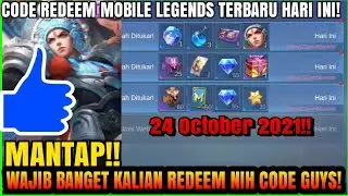 New 3 Code Redeem Mobile Legends Today 24 October 2021👍🏻!Wajib Banget si Kalian harus Redeem cuy👍🏻