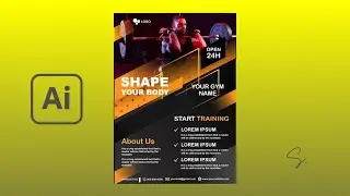 GYM Fitness Flyer Design in Adobe Illustrator CC | GYM Flyer | SU Official | @suofficialbd