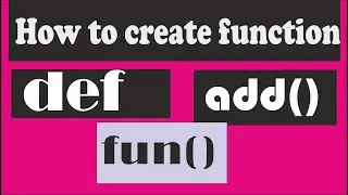 How to create user defiend function in Python@COMPUTEREXCELSOLUTION #function #pythonprogramming