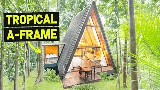 TROPICAL A-FRAME CABIN IN GATED COMMUNITY NEAR THE BEACH! Airbnb Tour