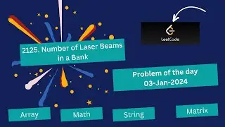 2125. Number of Laser Beams in a Bank #leetcode #coding #problemoftheday #maths #array #strings