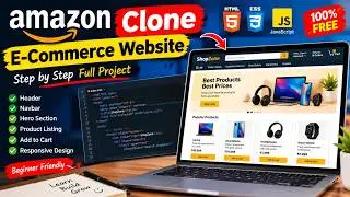 Amazon Clone Website Using HTML, CSS & JavaScript | Step-by-Step Tutorial