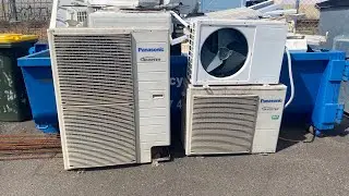 A Bin with Old Air Conditioners.