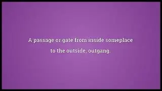 Exit Meaning