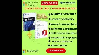 Windows11 Pro + Office 2021 Pro Plus 1 PC Activation Lifetime 
