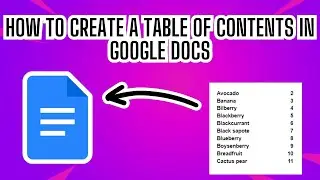How to Create a Table of Contents in Google Docs 2024 | Complete Guide
