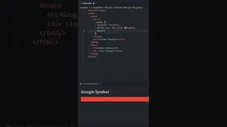 creating Google symbol for HTML and CSS 🤗 