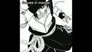 sasuke in anime vs sasuke in manga #shorts