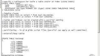 54 Global Temporary Tablespaces Logging