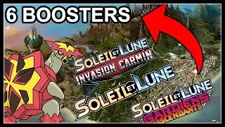 OUVERTURES 6 BOOSTERS AVEC POIDS (Extension Soleil et Lune + Invasion Carmin + Gardiens Ascendants)