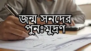 জন্ম সনদের প্রতিলিপির/পূনঃ মুদ্রন এর জন্য আবেদন। ডিজিটাল জন্ম নিবন্ধন। বাংলাদেশ।