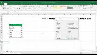How to Transpose Data from Rows to Columns in excel