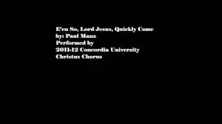 E'en So, Lord Jesus, Quickly Come