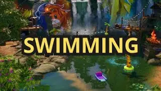 SWIM distance at SUNSWOON LAGOON !! - Fortnite