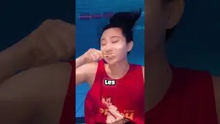 She practiced until she learned how to swim 🥹🏊‍♀️
