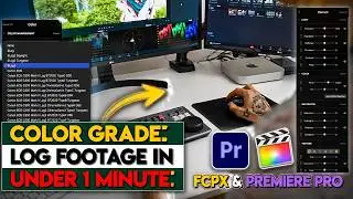 How to Color Grade ANY LOG in UNDER 1 MINUTE! | FCPX & Premiere Pro with Cinema Grade
