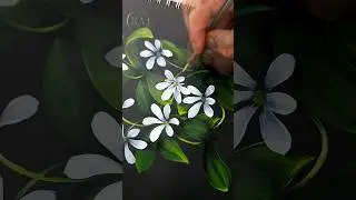 🔴✨️ SATISFYING Brush Strokes Easy flower painting AMAZING art 🎨  