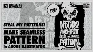 Make Seamless Pattern in Adobe Illustrator | Timelapse Speed Draw