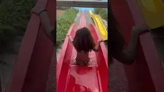 Scarlett going down water slide!!! 💦 