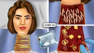 ASMR Treatment & Removal of Maggots From Infested Neck - Severely Injured Animation | JINJJA 진짜 ASMR