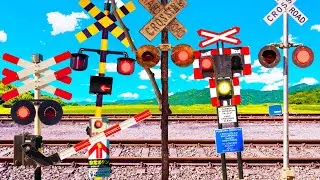 【踏切アニメ】すぐに物事を吸収する木のふみきりカンカン😂😂😂The Wooden Railroad Crossing That Quickly Learns Things!!