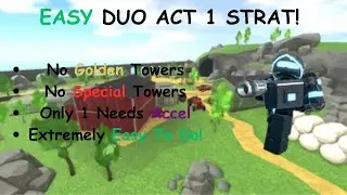 Easy and Reliable Duo Act 1 Strat | TDS | Roblox
