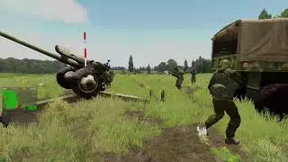 Подвоз боеприпасов. Д-30. Тушино. Arma3.