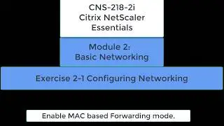 NetScaler CNS-218-2i Exercise 2-1 configuring Networking