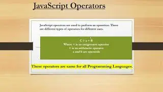 Lesson 2 JavaScript Variables, Data Types and Operators