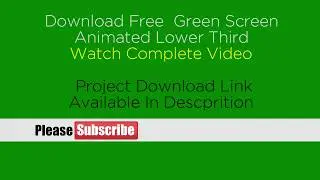 Social Media Lower Thirds Green Screen | Free Animated Banner
