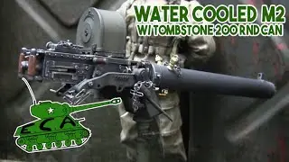 1/6th scale ECA 3D printed Water cooled .50 cal Browning conversion and tombstone 200rn can