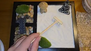 ASMR Playing With Mini Sand Garden (I love this cute set 🥰)