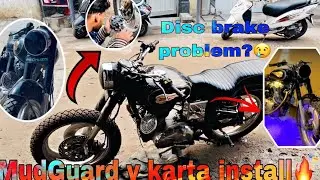 New bullet front electra mudgaurd change wide tyre🧨 MONSTER BULLET LOOK😍 #bulletlovers