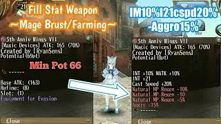 Toram Online - Fill Stat Weapon IMIcspd -aggro - Min pot 66