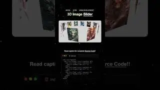 🌐 3D Image Slider 2025! 💻✨ | Next-Gen JavaScript Design in 60 Seconds||