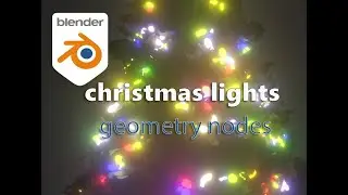 christmas lights with blender geometry nodes